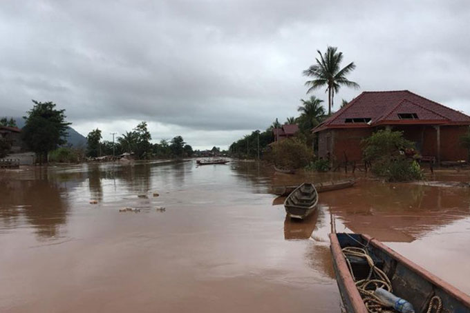 Trận lũ lụt cuối tháng 8 đầu tháng 9 gây thiệt hại nặng nề ở Lào. Ảnh: Floodlist