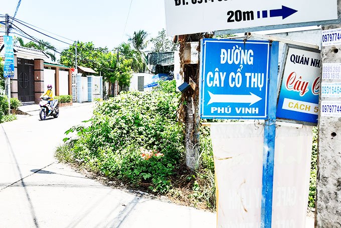 Một tên đường ở xã Vĩnh Thạnh đã được đặt theo tục danh.