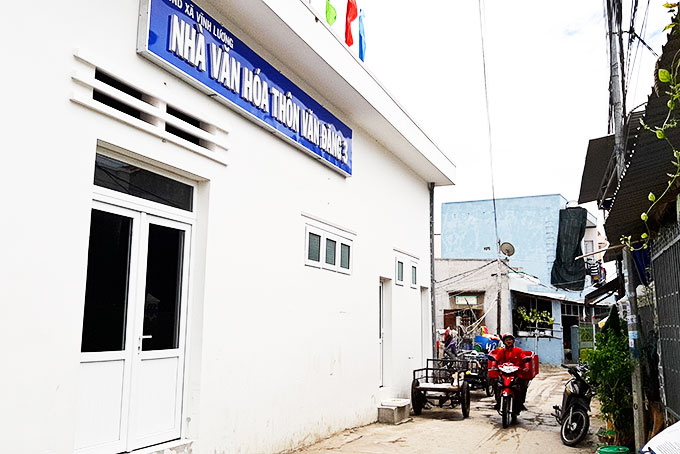 Nhà Văn hóa thôn Văn Đăng 3 vừa được xây mới.