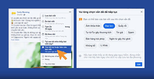 Sử dụng chức năng Báo cáo (Report) trên Facebook là cách tốt nhất để người dùng có thể tự bảo vệ mình và những người xung quanh khỏi những thông tin xấu độc. 