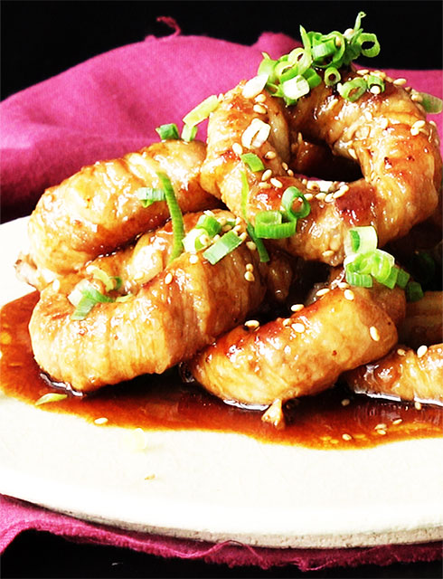 Thịt ba chỉ bọc hành tây