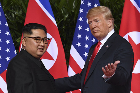 Nhà lãnh đạo Triều Tiên Kim Jong Un và Tổng thống Mỹ Donald Trump. Ảnh: AFP.