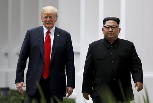 Tổng thống Mỹ Donald Trump và nhà lãnh đạo Triều Tiên Kim Jong Un. Ảnh: Reuters