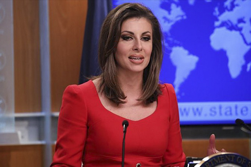Người phát ngôn Bộ Ngoại giao Mỹ Morgan Ortagus. Ảnh: CNN