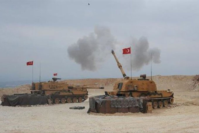 Xe thiết giáp Thổ Nhĩ Kỳ ở miền Bắc Syria. Ảnh: Anadolu