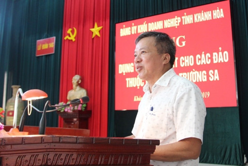 Ông Trần Xuân Lãm phát biểu tại buổi lễ.