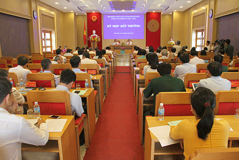 Kỳ họp bất thường HĐND tỉnh Khánh Hòa