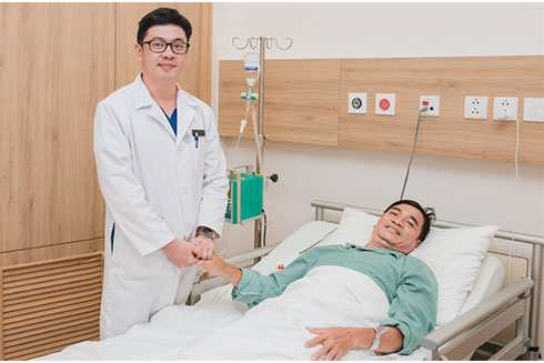 Bệnh nhân hồi phục nhanh sau phẫu thuật tại Bệnh viện Đa khoa Quốc tế Vinmec Đà Nẵng.