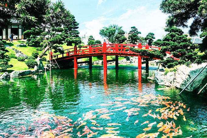 Một góc khu vườn Nhật Bản tại Khu Du lịch Vinpearl Nha Trang.
