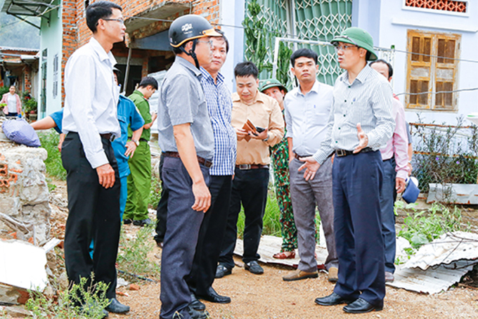 Đoàn công tác kiểm tra tại thôn Thành Phát, Phước Đồng