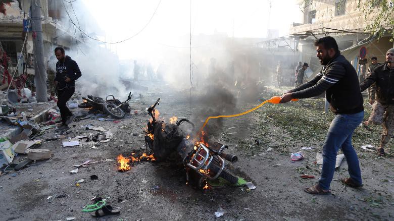 43 người thương vong trong vụ đánh bom ở Syria (Ảnh: CNN)
