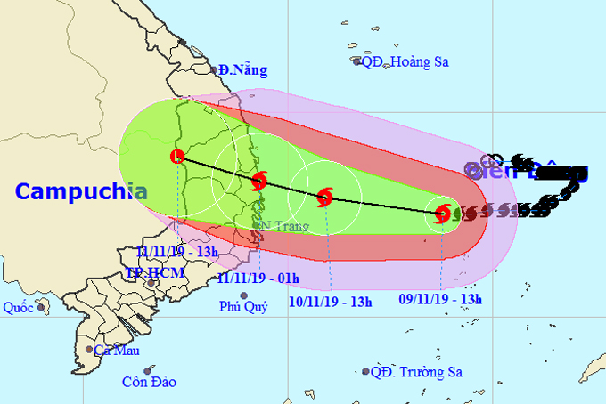 Tin bão gần bờ (cơn bão số 6)