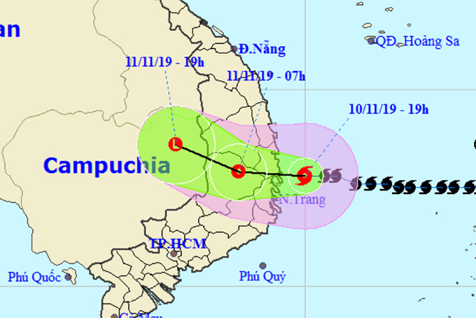 Bão số 6 đã suy yếu thành áp thấp nhiệt đới