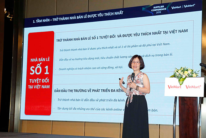 Bà Thái Thị Thanh Hải, Tổng Giám đốc Công ty VinCommerce công bố về định hướng chiến lược giai đoạn 2020 – 2025