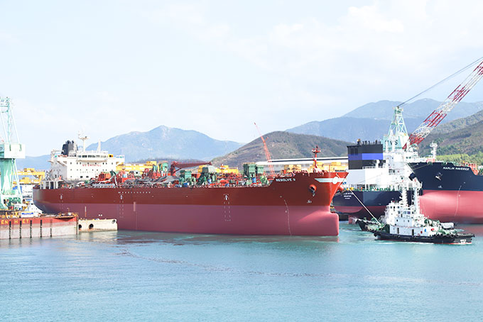 Một chiếc tàu của HVS bàn giao cho khách hàng trong năm 2019 .