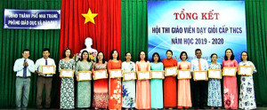 Nha Trang: 105 giáo viên dạy giỏi cấp Trung học cơ sở năm học 2019 - 2020