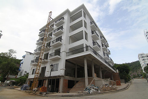 Nhiều công trình vượt tầng và mật dđộ xây dựng ở Khu biệt thự cao cấp Ocean View Nha Trang chưa được xử lý