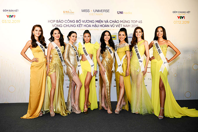 Gương mặt một số thí sinh tham gia cuộc thi Hoa hậu Hoàn vũ Việt Nam 2019.
