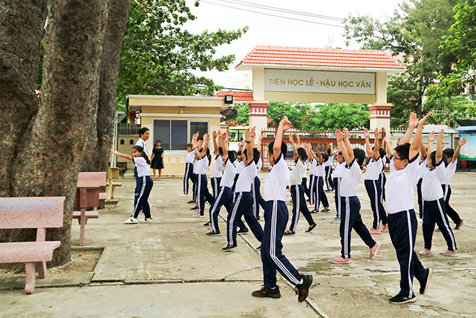 Học sinh Trường Tiểu học Lộc Thọ (TP. Nha Trang). 