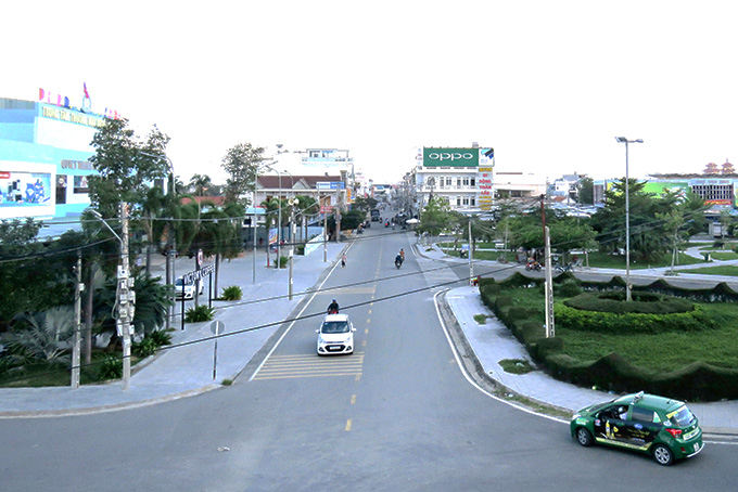 Bộ mặt mới của đường Lê Hồng Phong sau khi được  sửa chữa, nâng cấp.