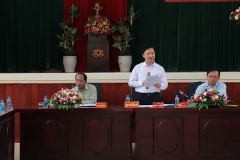  Ông Nguyễn Khắc Định phát biểu kết luận buổi làm việc
