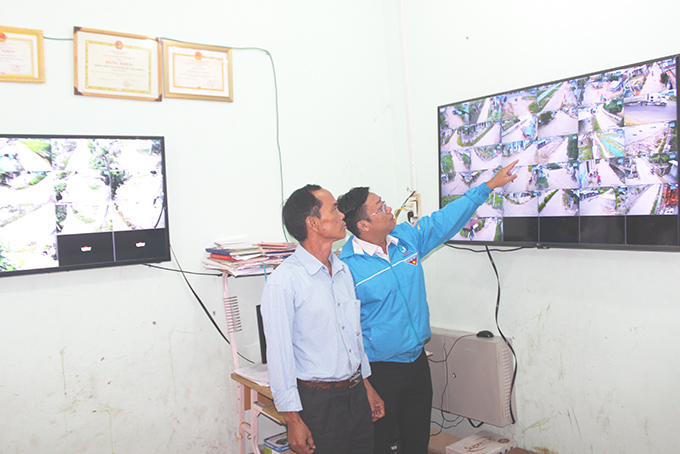 Mô hình camera an ninh ở xã Vạn Hưng đã và đang đem lại nhiều hiệu quả.