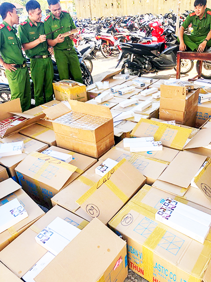 Thu giữ hơn 25 ngàn bao thuốc lá không rõ nguồn gốc