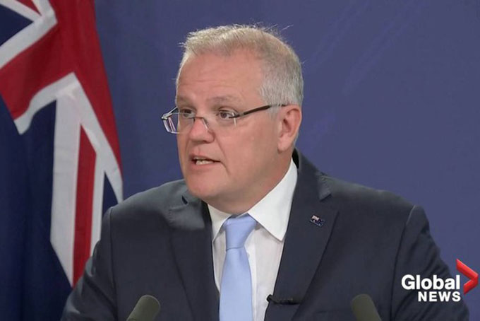  Thủ tướng Australia Scott Morrison. Ảnh: Global News.