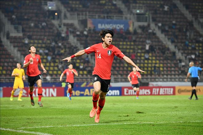 Dae Won mang về bàn mở tỉ số xứng đáng cho U23 Hàn Quốc.