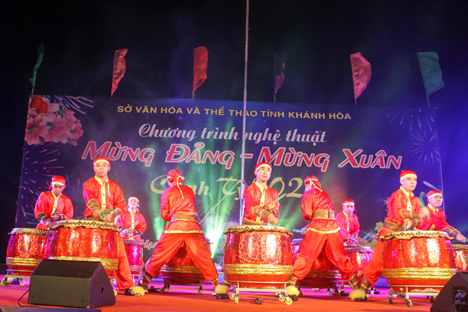 Music and fireworks show celebrating Lunar New Year 2020 in Nha Trang