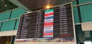Nhiều chuyến bay từ Trung Quốc về Cam Ranh bị hủy, du khách đeo khẩu trang đề phòng virus khi xuống sân bay
