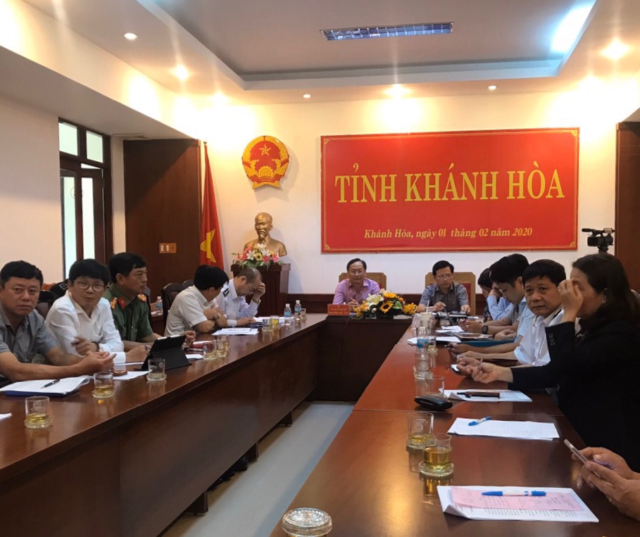 Tại đầu cầu tỉnh Khánh Hoà, ông Nguyễn Đắc Tài - Phó Chủ tịch Thường trực UBND tỉnh chủ trì