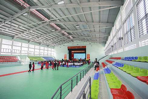 The inside of multifunction sports arena