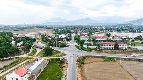 Dự án Hương lộ 39 đã hoàn thành đưa vào khai thác (ảnh chụp nút giao Hương lộ 39 và Quốc lộ 27C).