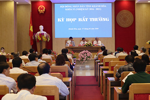 Quang cảnh kỳ họp HĐND tỉnh chiều ngày 7-2