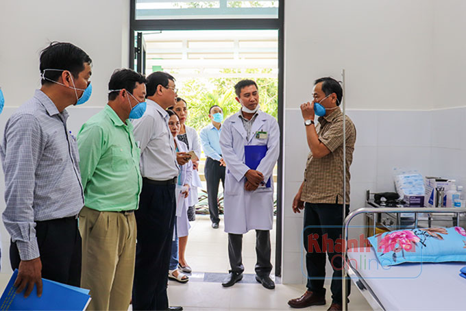 Lãnh đạo UBND tỉnh đi kiểm tra tại Bệnh viện Da liễu -  1 trong 3 cơ sở sẽ tiếp nhận cách ly, thu dung điều trị.