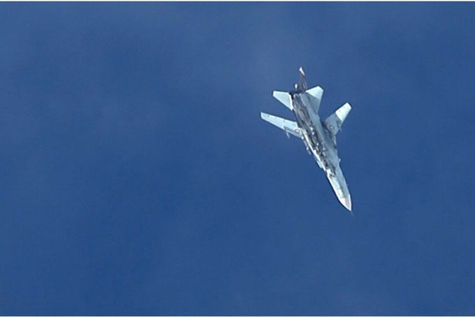 Một chiếc Su-24 của Syria ở khu vực Damascus vào tháng 1/2018. Ảnh: AFP