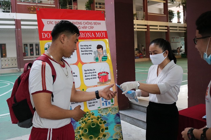 …and delivering masks to students