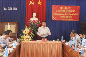 Bí thư Tỉnh ủy Khánh Hòa làm việc với xã Suối Tiên