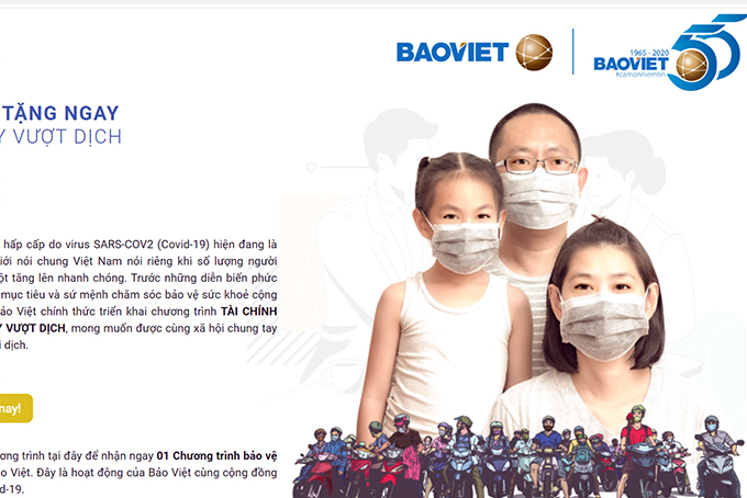 Tập đoàn Bảo Việt: Hỗ trợ 20 triệu đồng cho người nhiễm Covid-19