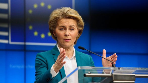 Bà Ursula von der Leyen, Chủ tịch Ủy ban châu Âu. (ảnh: AP)
