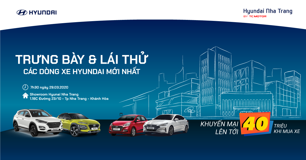 Nhằm mang lại cơ hội trải nghiệm xe Hyundai trên địa bàn thành phố Nha Trang, Hyundai Nha Trang hân hạnh đón tiếp Quý khách tại Showroom Hyundai Nha Trang để trải nghiệm các dòng xe hyundai mới nhất & nhận ngay ưu đãi