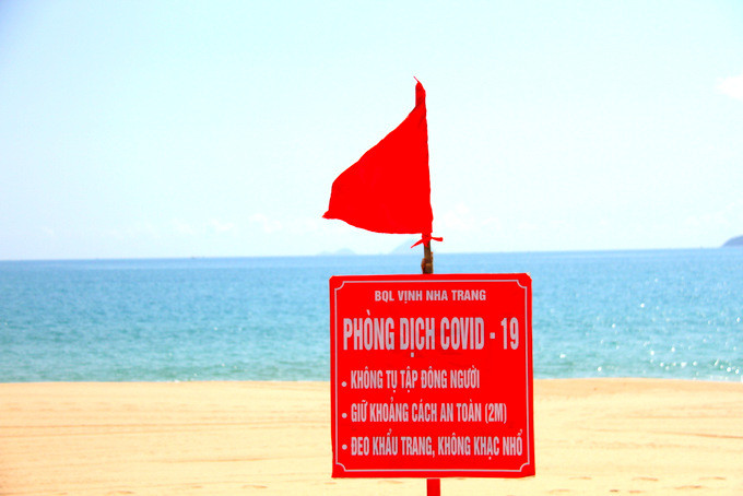 Warning sign about COVID-19 
