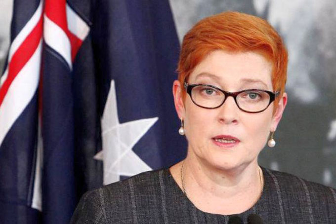 Bộ trưởng Ngoại giao Australia - Marise Payne. Ảnh: AP