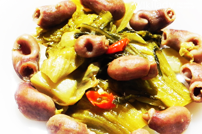 Bao tử cá xào dưa chua