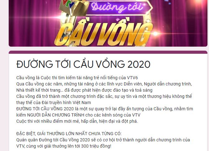 VTV6 khởi động chương trình &quot;Đường tới cầu vồng&quot; 2020 phiên bản mới