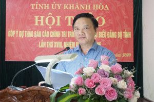 Hội thảo góp ý dự thảo Báo cáo chính trị trình Đại hội Đảng bộ tỉnh lần thứ XVIII