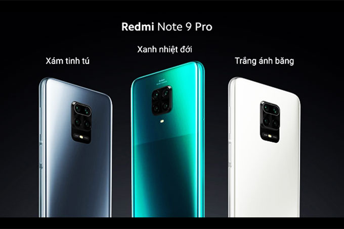 Các màu sắc của Redmi Note 9 Pro