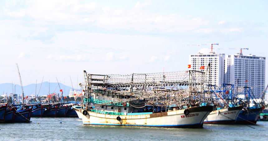 <p style="text-align: justify;">Tàu cá neo đậu tại cảng Hòn Rớ, Nha Trang.</p>