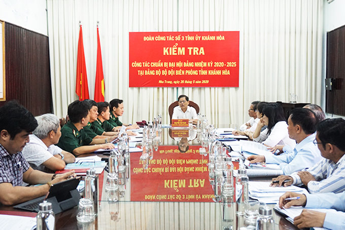 Kiểm tra công tác chuẩn bị Đại hội Đảng bộ Bộ đội Biên phòng tỉnh Khánh Hòa lần thứ VIII